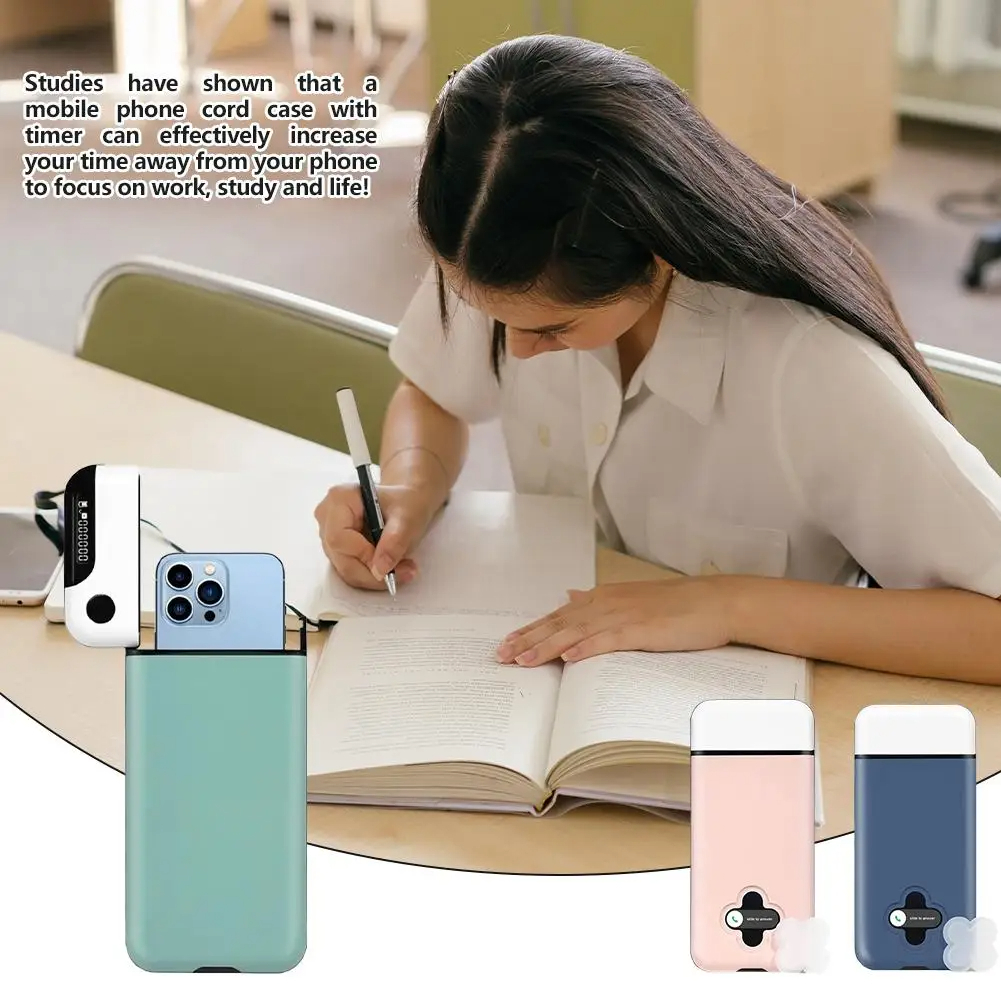 portable phone timer lock box securing a smartphone to encourage self-discipline